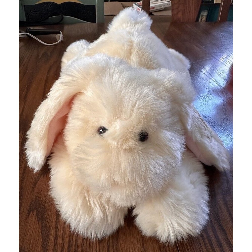 Adorable Gund Best Friends Bunny Rabbit‎ Plush - Off White With A Bow